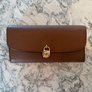 Michael Kors Hamilton Large Leather Continental Wallet - Brown